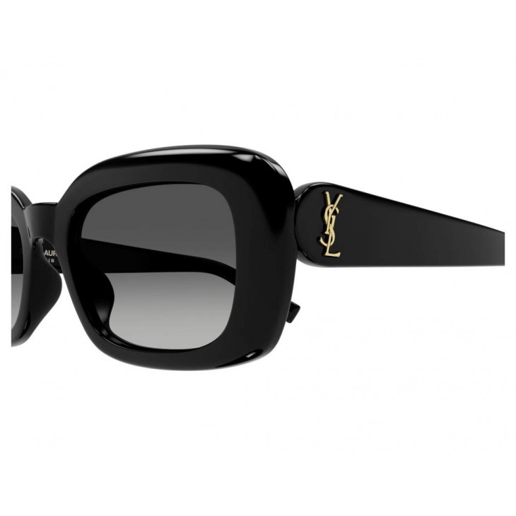 Yves Saint Laurent M130-002 53 Sunglass WOMAN RECYCLED A BLACK-BLACK-GREY