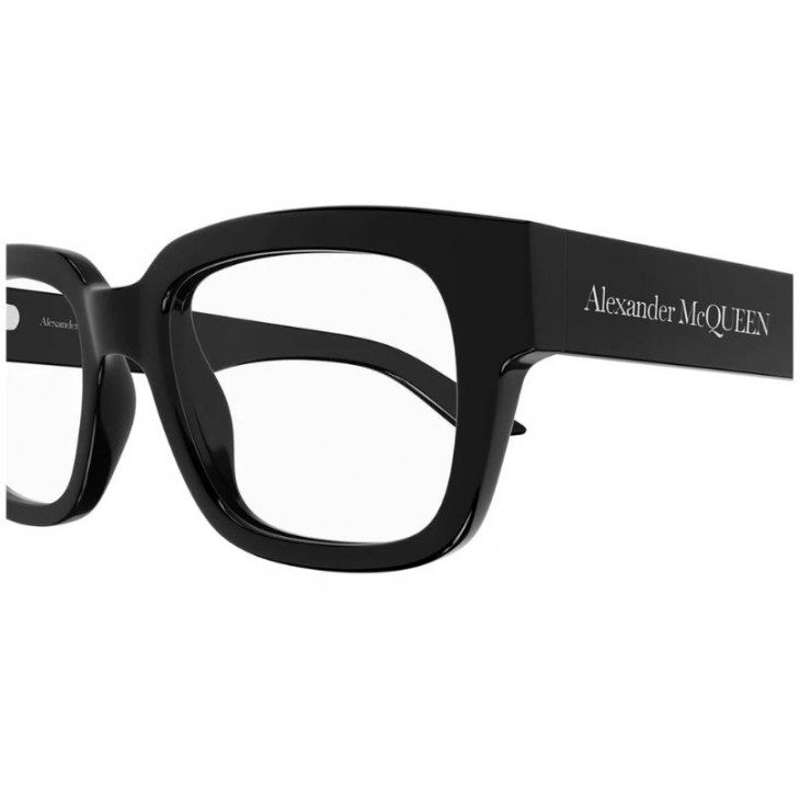 Alexander McQueen 0454O-001 52 Optical Frame MAN RECYCLE BLACK-BLACK-TRANSPARENT