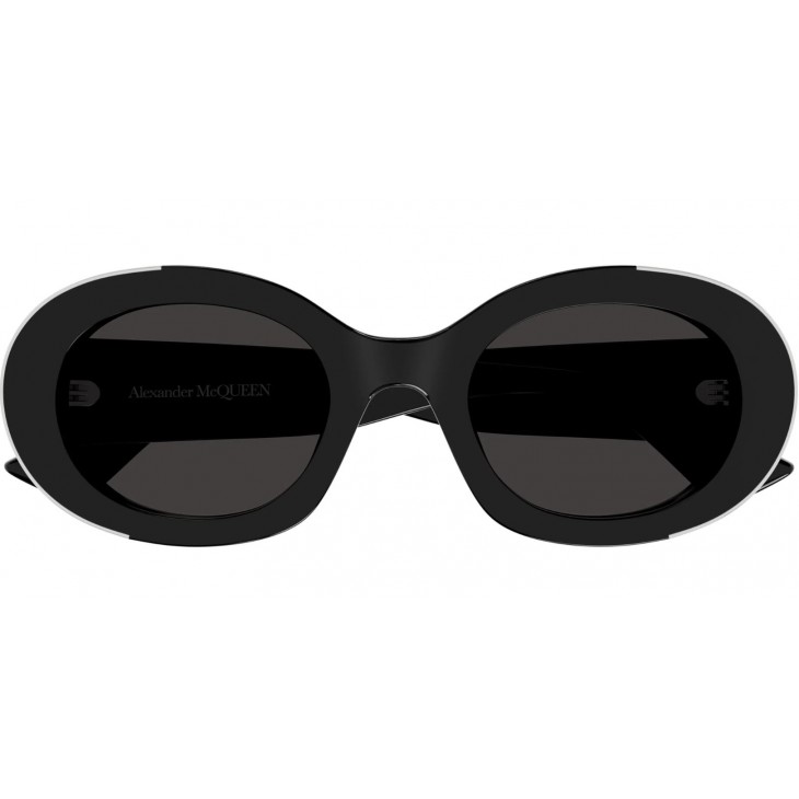 Alexander McQueen 0445S-001 51 Sunglass WOMAN RECYCLED A BLACK-BLACK-GREY