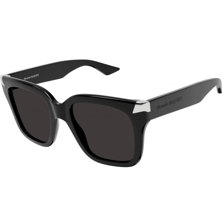 Alexander McQueen 0440S-001 53 Sunglass WOMAN RECYCLED A BLACK-BLACK-GREY