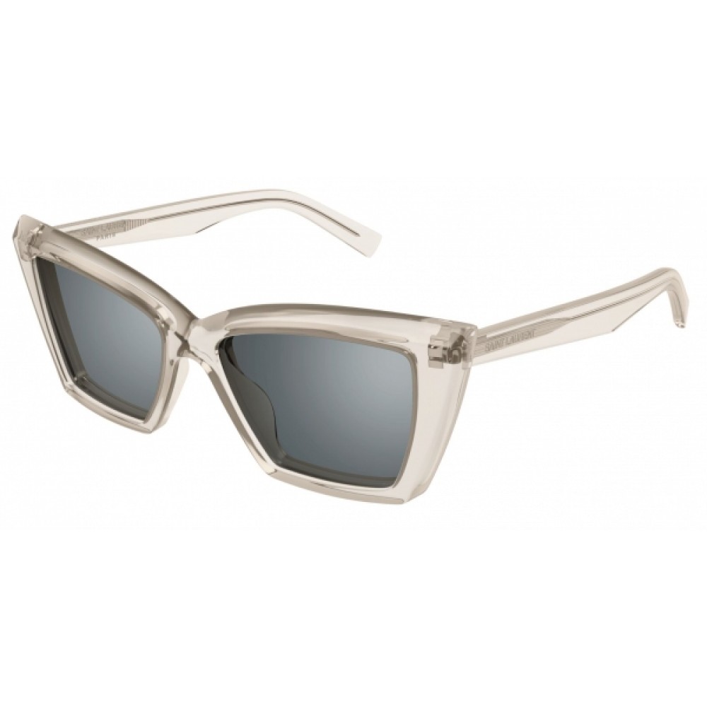 Yves Saint Laurent 657-003 54 Sunglass WOMAN RECYCLED AC BEIGE-BEIGE-SILVER