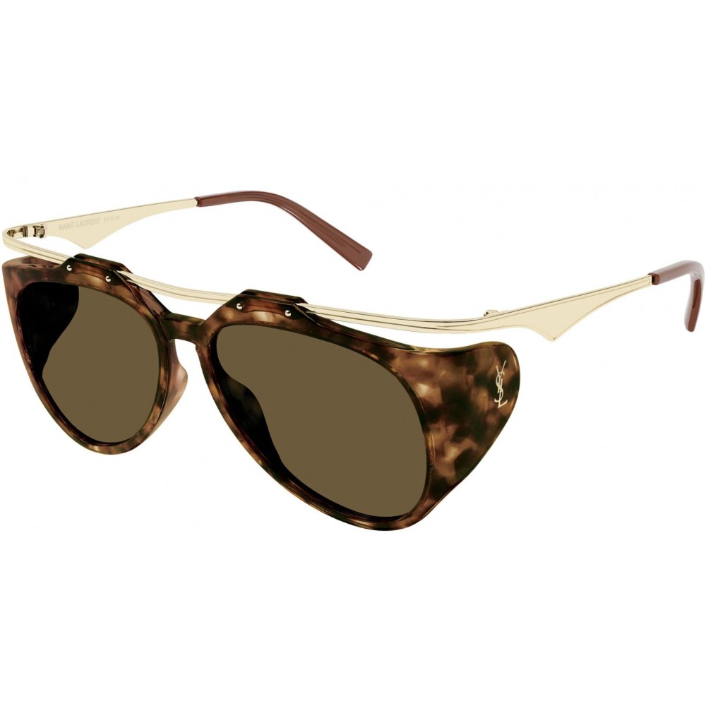 Yves Saint Laurent M137 AMELIA-002 55 Sunglass WOMAN BIO HAVANA-GOLD-BROWN