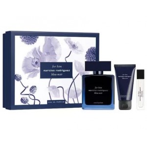 Apa dee Parfum Narciso Rodriguez For Him Bleu Noir Set Cadou: Apa de Parfum 100 ml+Miniatura 10 ml+Gel de Dus 50 ml, Barbati