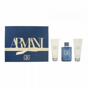 Giorgio Armani Acqua di Gio Profondo Set cadou, apa de parfum 75ml + gel de dus 75ml + balsam dupa ras 75ml, Bărbați