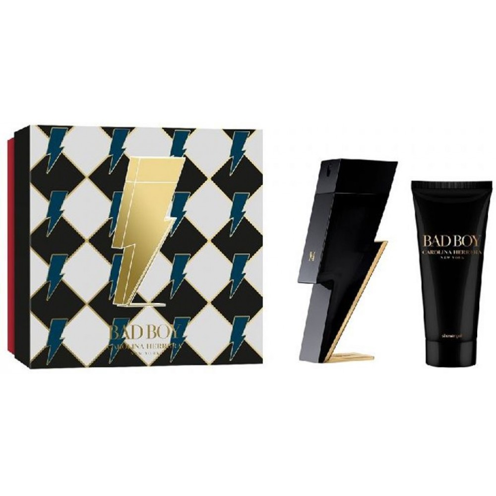 Set cadou Carolina Herrera Bad Boy: Apa de toaleta, 100 ml + Gel de dus, 100 ml