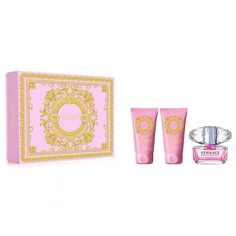 Set cadou Versace Bright Crystal EDT 50 ML + SG 50 ml + BL 50ml