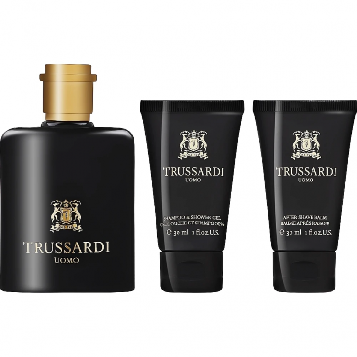 Set Cadou Trussardi 1911 Uomo Deluxe EDT 100 ml + Gel de duș 200 ml + After Shave Balm 200 ml