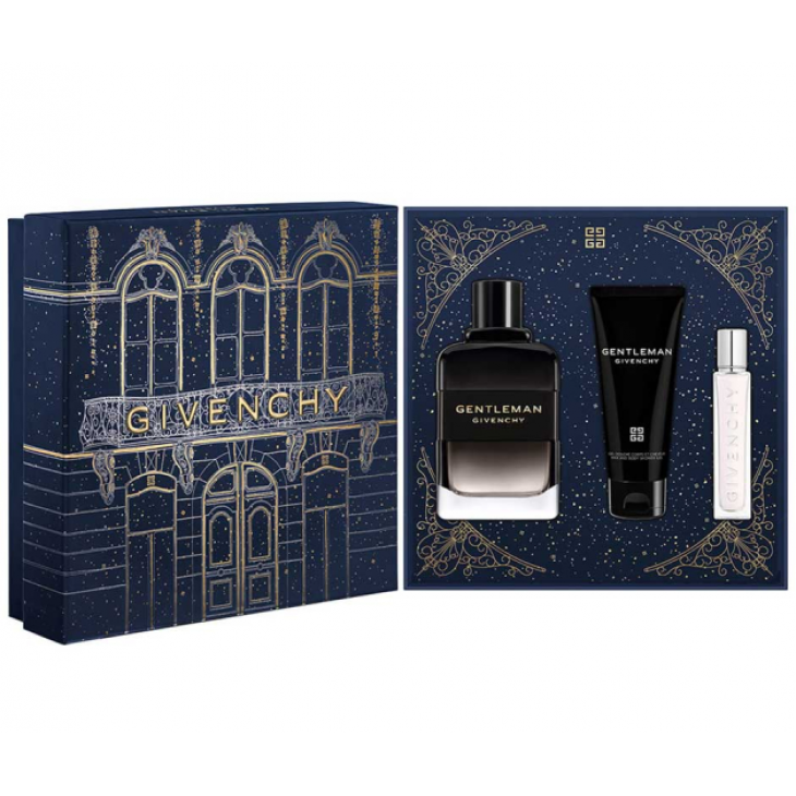 Set Cadou Gentleman Eau de Parfum Boisée 100 ml + Spray De Călătorie EDP 12,5 ml + Gel De Duș 75 ml