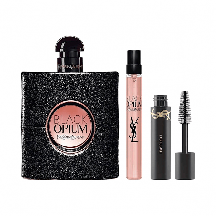 Set Cadou Yves Saint Laurent Black Opium EDP 90 ml + Travel Spray 10 ml + Lash Clash Mascara 01 Mini 2 ml