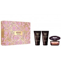 Set Cadou Versace Crystal Noir EDP 90 ml + Gel de duș 100 ml + Loțiune De Corp 100 ml + Geantă Cosmetică