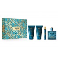 Set Cadou Versace Eros EDP 100 ml + Gel De Duș 75 ml + After Shave Balm 75 ml + Travel Spray EDP 10 ml