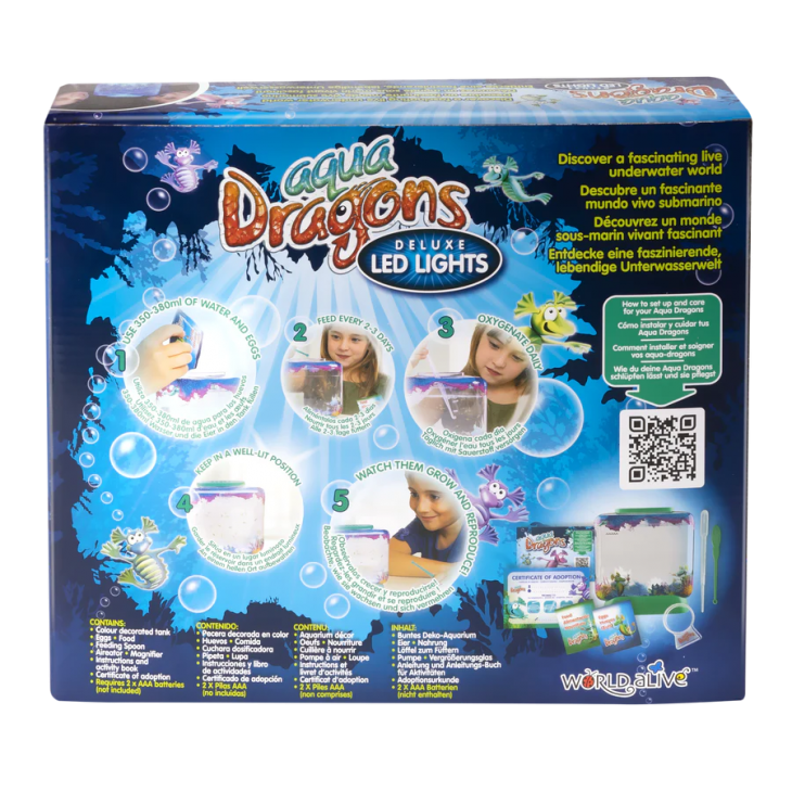 Set educativ STEM - AQUA DRAGONS    Habitat Lumea subacvatica - acvariu Deluxe cu LED-uri