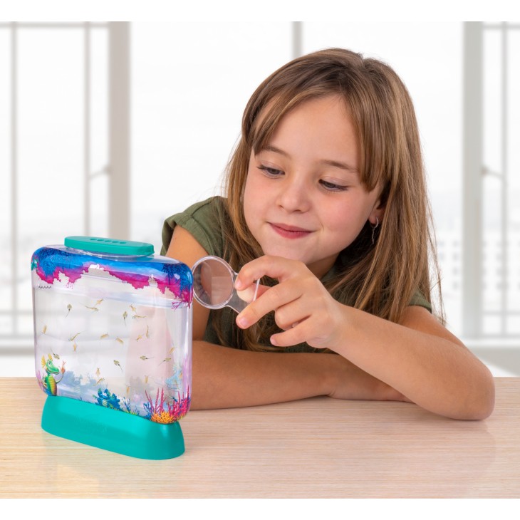 Set educativ STEM - AQUA DRAGONS    Habitat Lumea subacvatica - acvariu Deluxe cu LED-uri