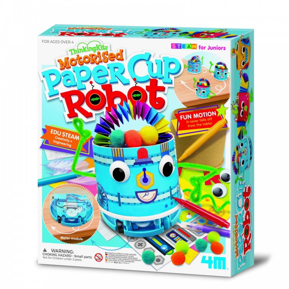 Kit creativ STEM - Robotul din carton, Thinking Kits