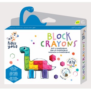 Creioane cerate interconectabile Block Crayons - Dinozaur Brachiosaurus, Haku Yoka