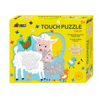 Puzzle tactil din lemn - Ferma