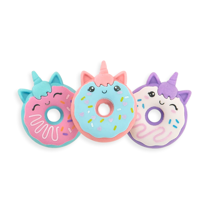 Radiere parfumate Unicorn Donuts - Set de 3