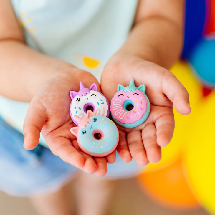 Radiere parfumate Unicorn Donuts - Set de 3