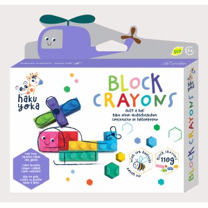 Creioane cerate interconectabile Block Crayons - Elicopter, Haku Yoka