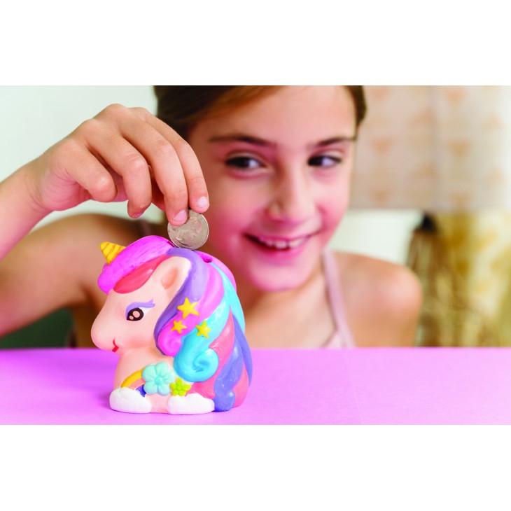 Set creativ - Picteaza propria pusculita Unicorn cu sclipici