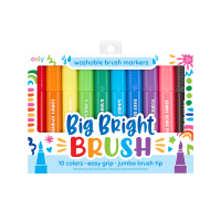 Carioci lavabile cu pensula, Big Bright Brush, set 10 culori