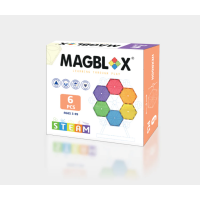 Set magnetic Magblox - 6 piese magnetice hexagon pentru constructie