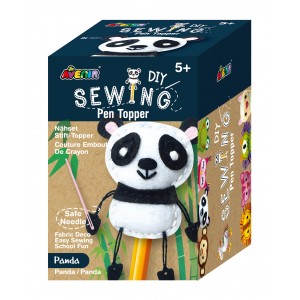 Set de cusut DIY - decoratiune topper pentru creion - Panda