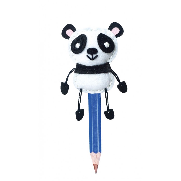 Set de cusut DIY - decoratiune topper pentru creion - Panda