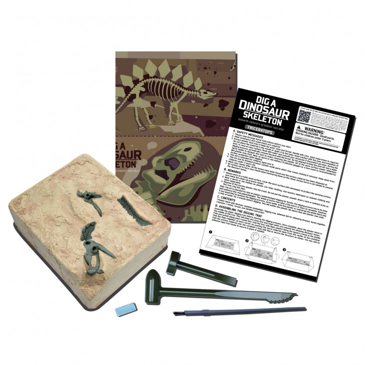 Set educativ Sapa si descopera Dinozauri - Triceratops