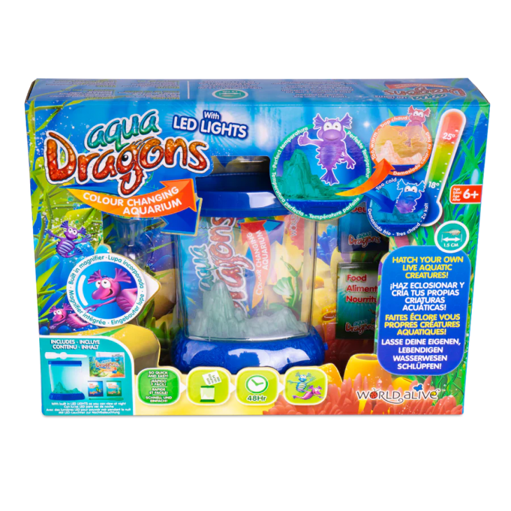 Set educativ STEM - AQUA DRAGONS    Habitat Deluxe in culori schimbatoare si LED-uri