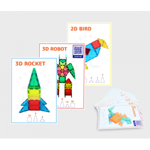 Set carduri cu provocari pentru seturile magnetice de constructie