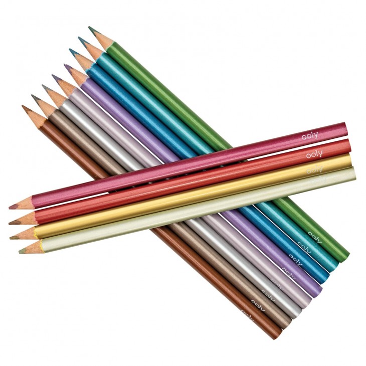 Creioane colorate metalice Modern - Set de 12