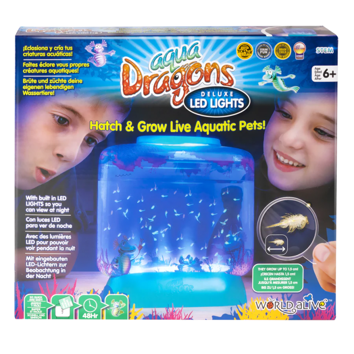 Set educativ STEM - AQUA DRAGONS    Habitat Lumea subacvatica - acvariu Deluxe cu LED-uri