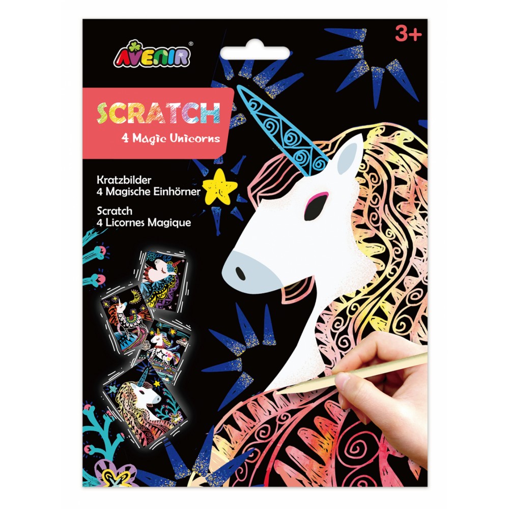 Set de razuit - 4 Unicorni magici