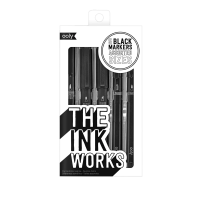 Markere negre The Ink Works - Set de 5 dimensiuni diferite