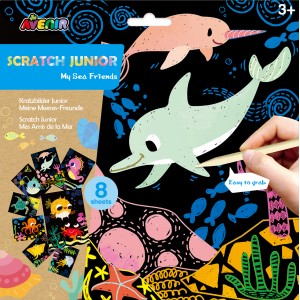 Set de razuit Scratch Junior - Prietenii mei marini