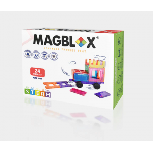 Set magnetic Magblox - 24 piese magnetice accesorii pentru constructie