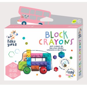 Creioane cerate interconectabile Block Crayons - Autobuz Scolar, Haku Yoka