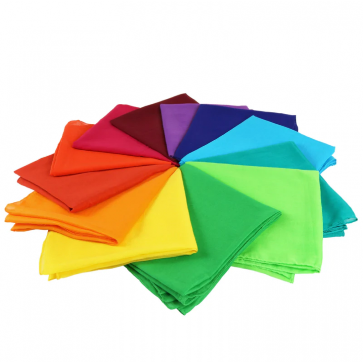 Rainbow Cloths, set de 12 bucati de bumbac colorat