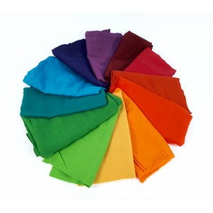 Rainbow Cloths, set de 12 bucati de bumbac colorat