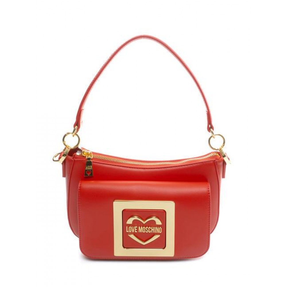 LOVE MOSCHINO BIG LOCK Geanta de umar, cu bareta de umar, Rosu