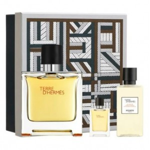 Parfum, Pure Parfume Set Terre D'Hermes Pure Parfume 75 ml + Pure Parfum Deluxe Replica 5 ml + Gel de dus 40 ml, Barbati