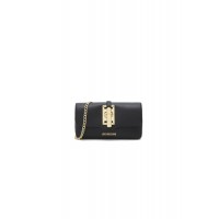 Love Moschino Geantă de umăr Black Heart Lock - Neagră