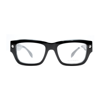 Alexander McQueen AM0428O-005 - Rame de vedere Unisex, Negru, Pătrate