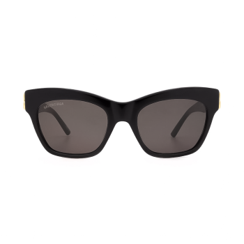 Balenciaga BB0132S-001 - Ochelari de soare Femei, Negru-Auriu, Fluture, 53