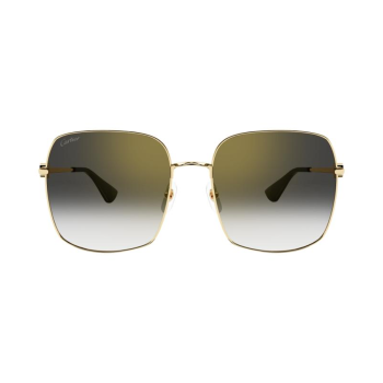 Cartier CT0401S-001 - Ochelari de soare Femei, Aurii, Metal, Lentile Gri