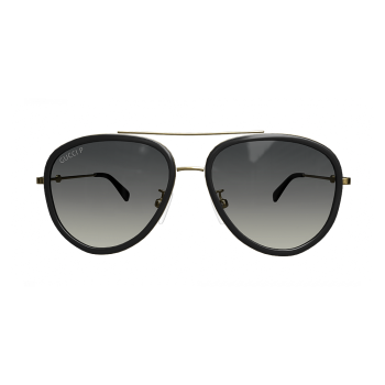 Gucci GG0062S-011 - Ochelari de soare damă, Auriu, Metal, 57 mm