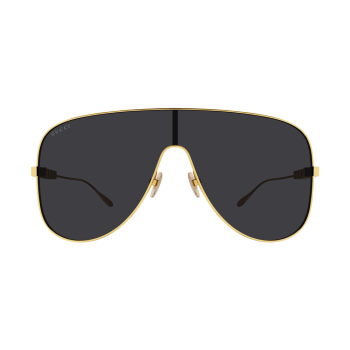 Gucci GG1436S-001 - Ochelari de soare unisex, Aurii, Oversize, 99 mm