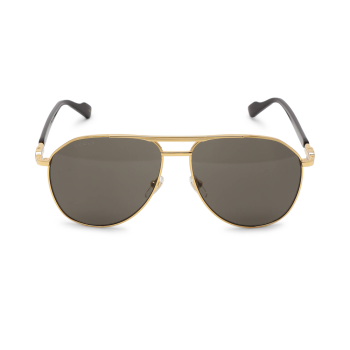 Gucci GG1220S-001 - Ochelari de soare Bărbați, Auriu, Aviator, 59