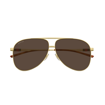 Gucci GG1677S-002 - Ochelari de soare Bărbați, Auriu, Aviator, 62